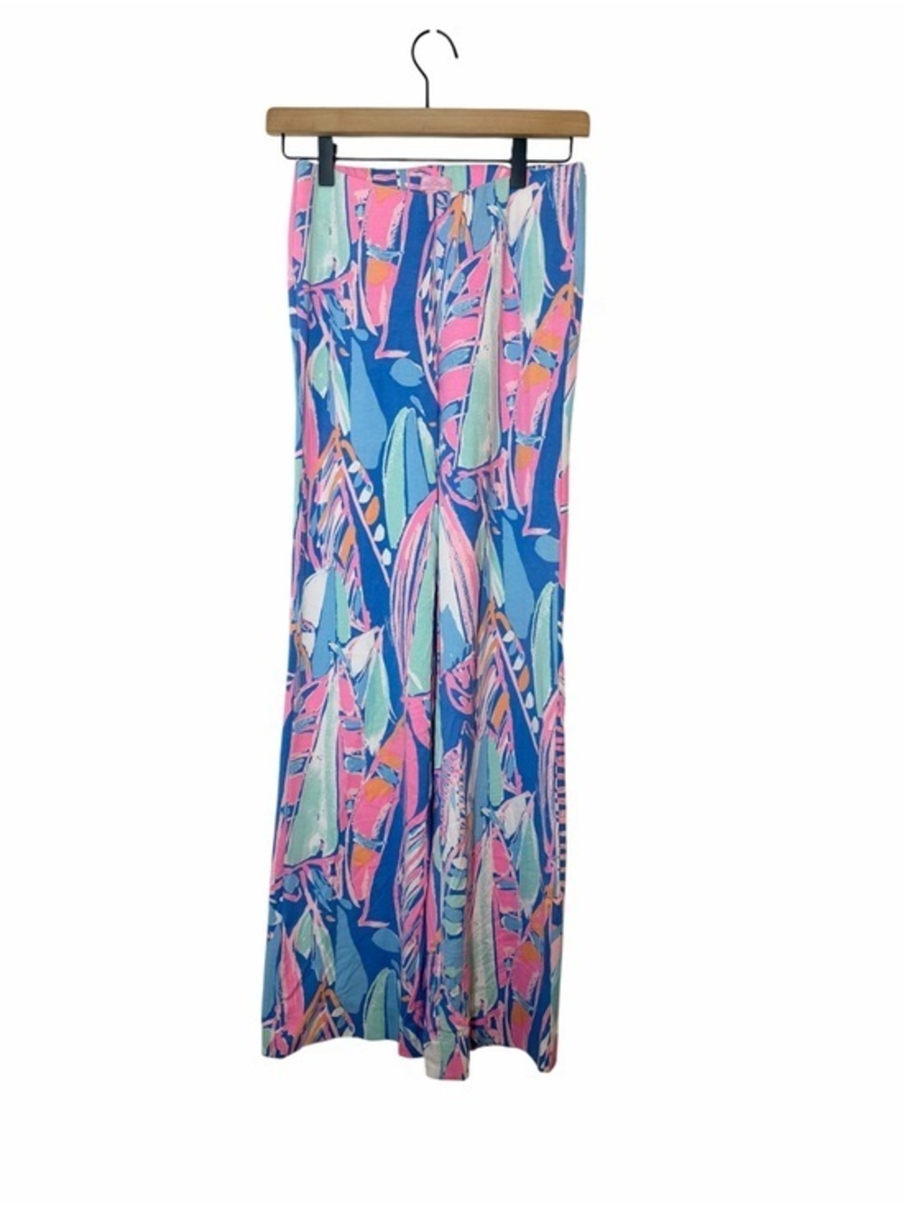 Lilly Pulitzer Georgia May XXS Sailboat Print Wide Leg Palazzo Pants Resort